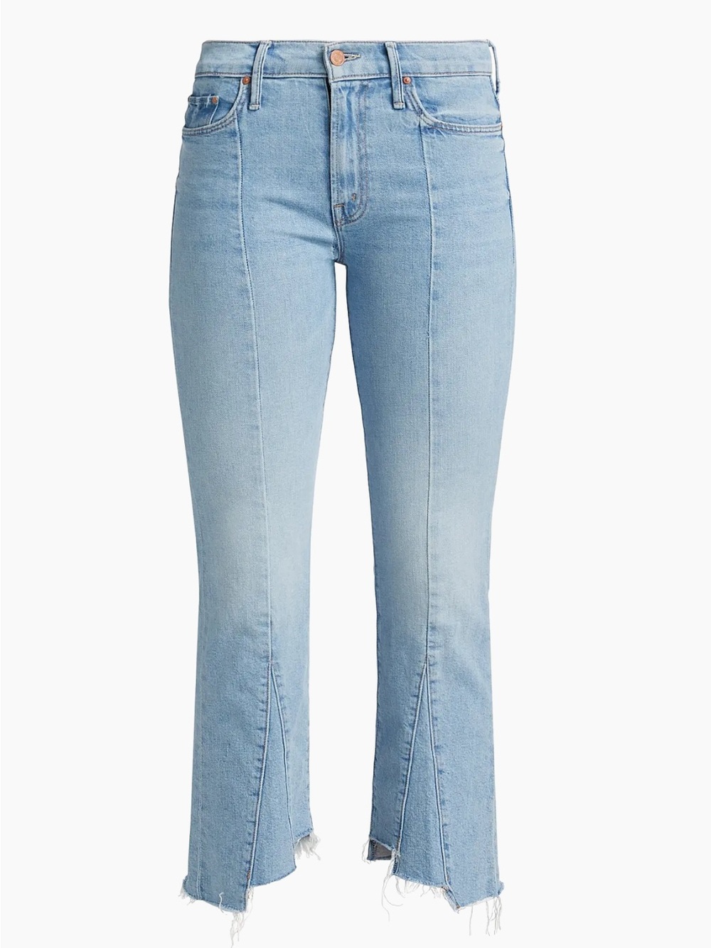 Mother Denim Insider Crop Pointy Fray Jeans size 28 in Lets Get it Together Wash - Picture 5 of 13